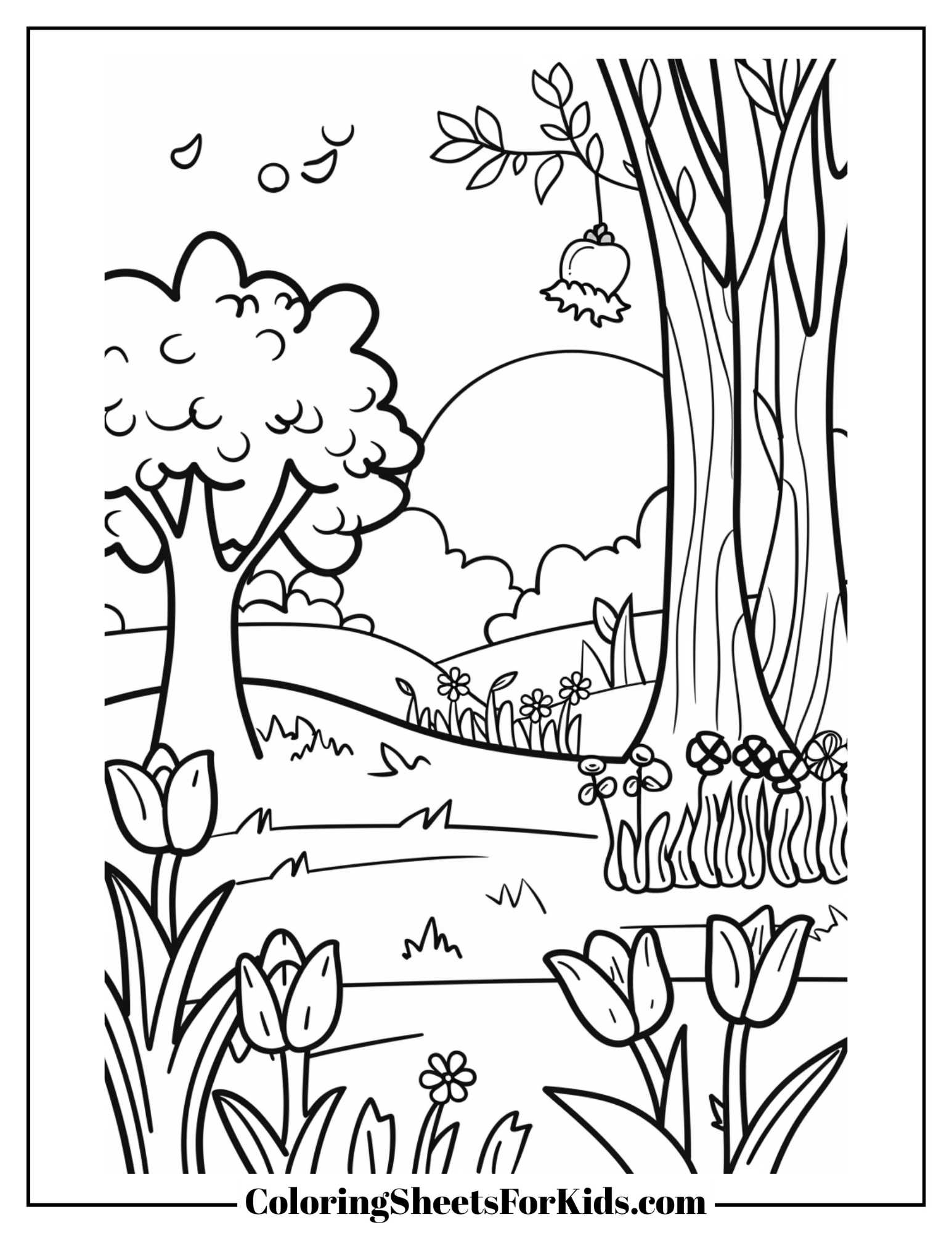 Free Printable Color Pages For Spring