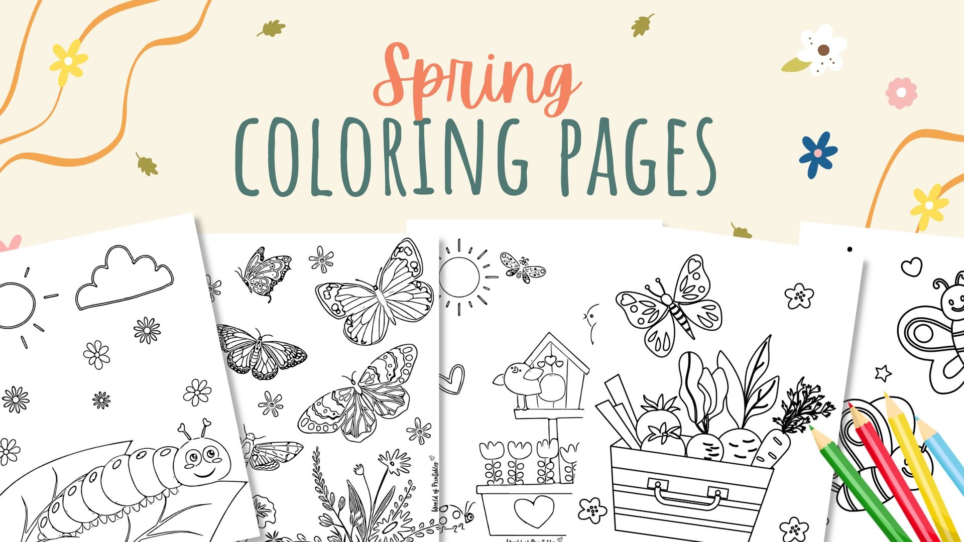 Spring Coloring Pages World Of Printables