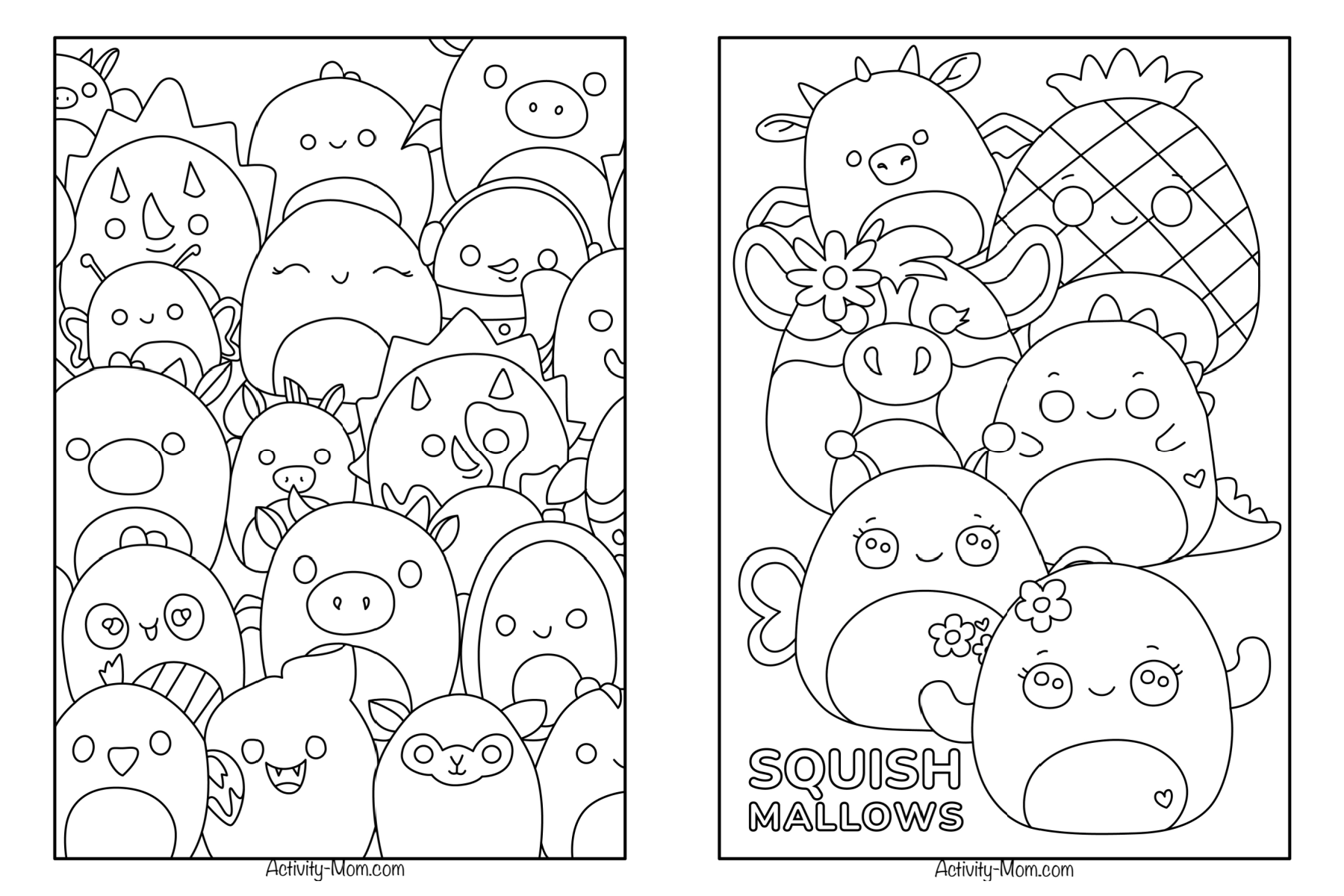 Squishmallow Free Coloring Pages