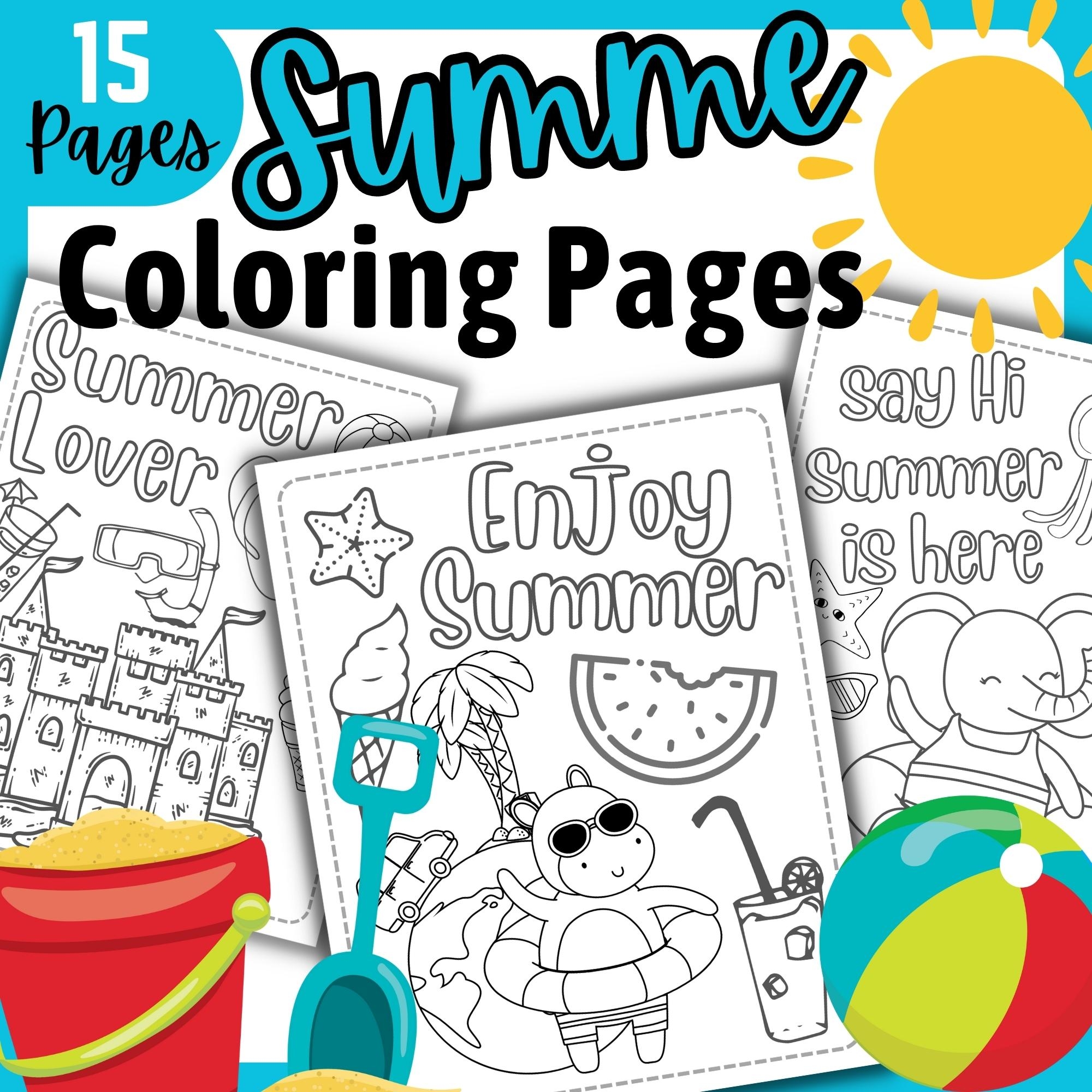Summer Coloring Pages End Of The Year Coloring Sheets With 