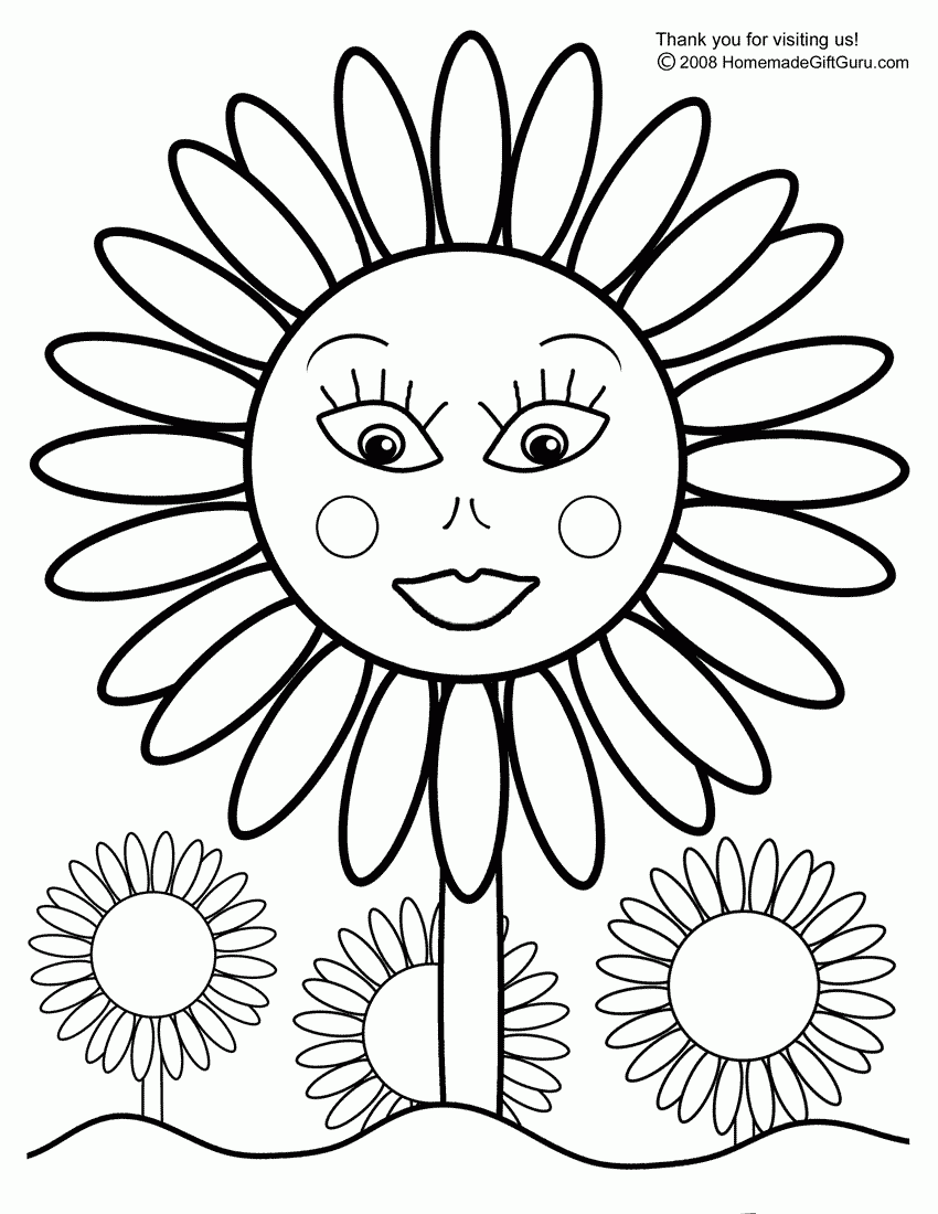 Sunflower Coloring Page