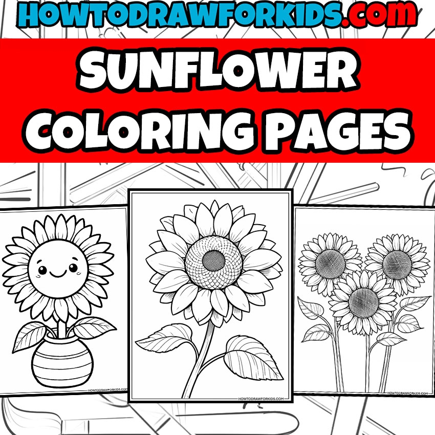 Sunflower Coloring Pages Free