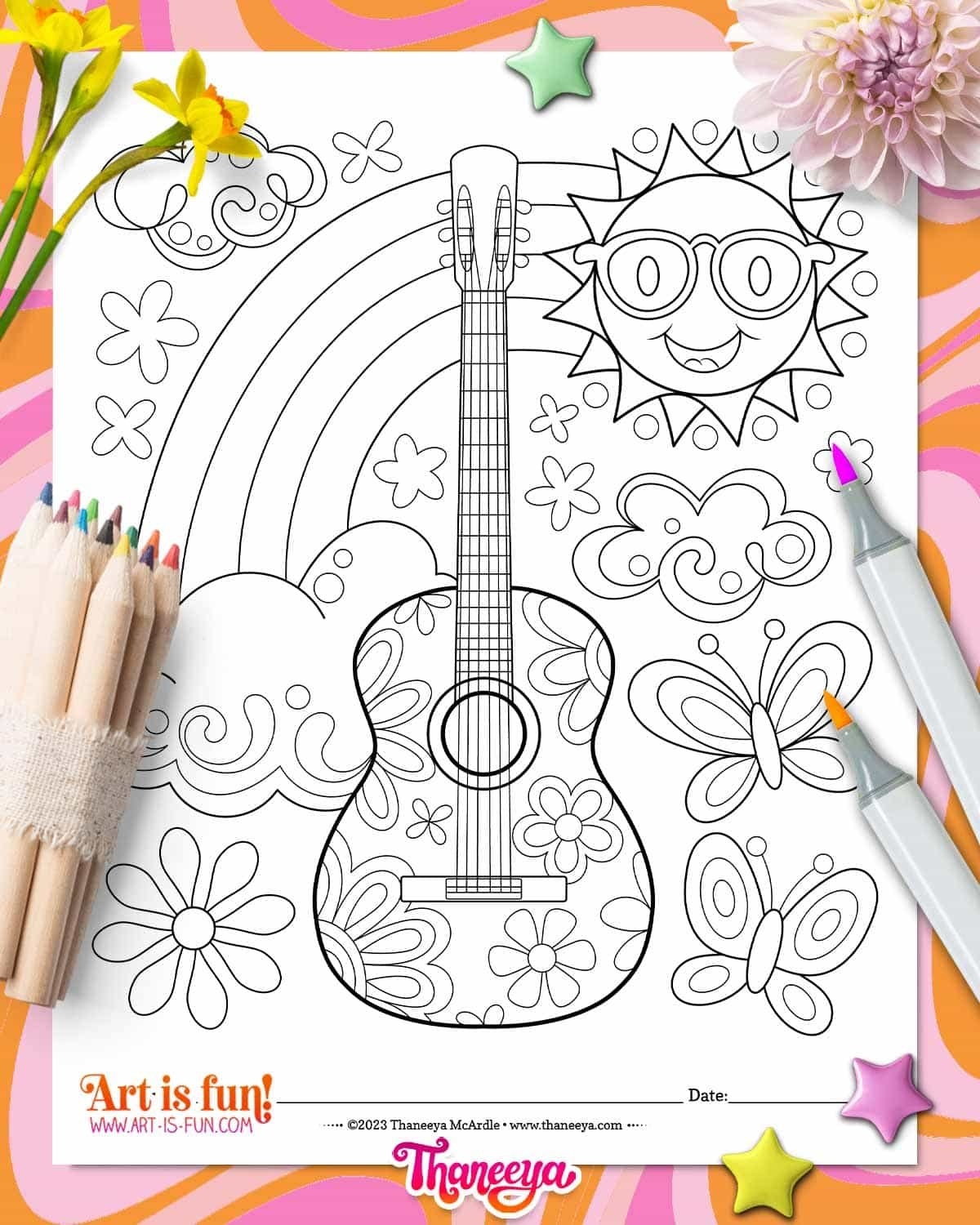 Super Groovy Coloring Pages By Thaneeya McArdle 23 Printable Coloring Pages For Adults And Teens Art Is Fun
