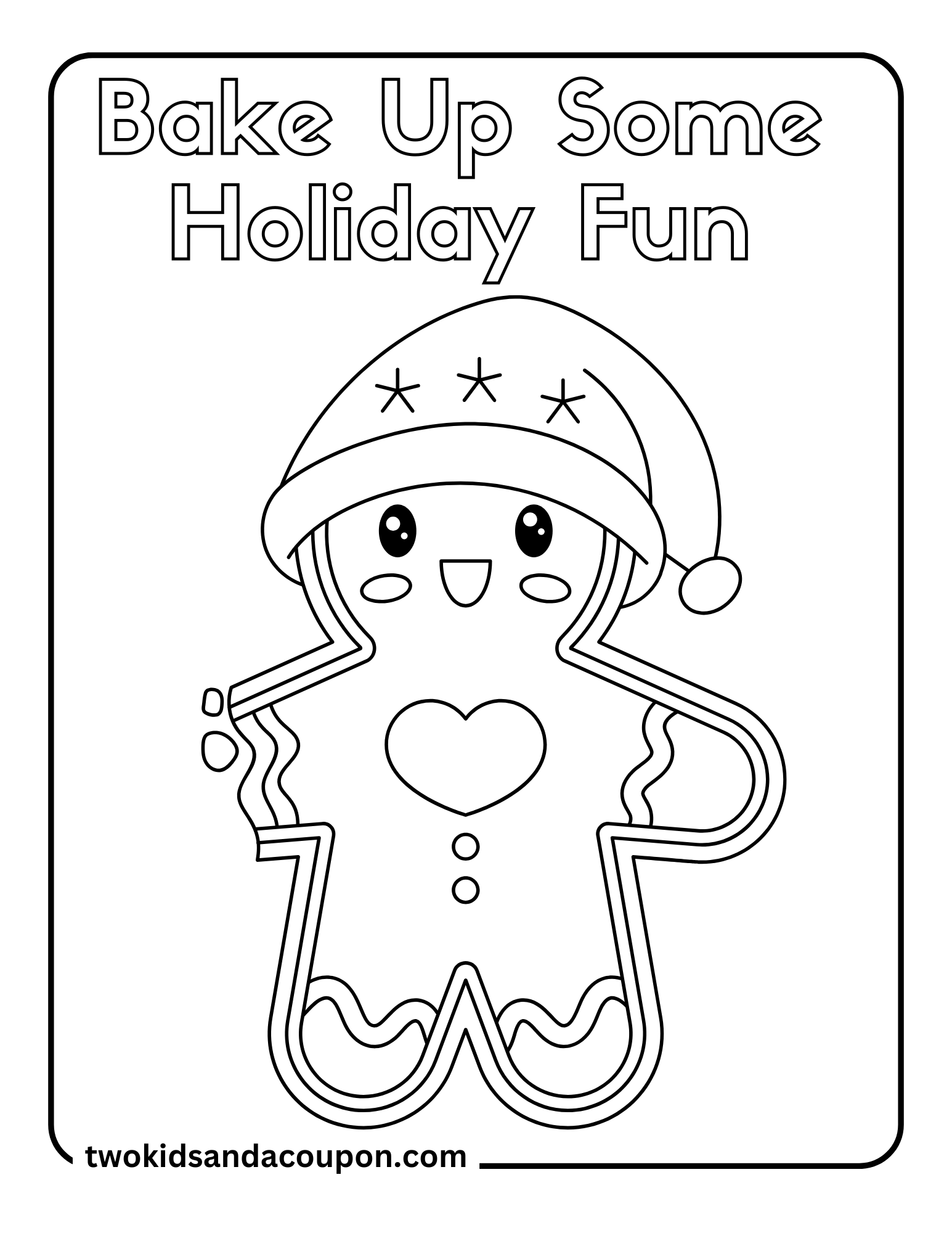 Gingerbread Coloring Page Free