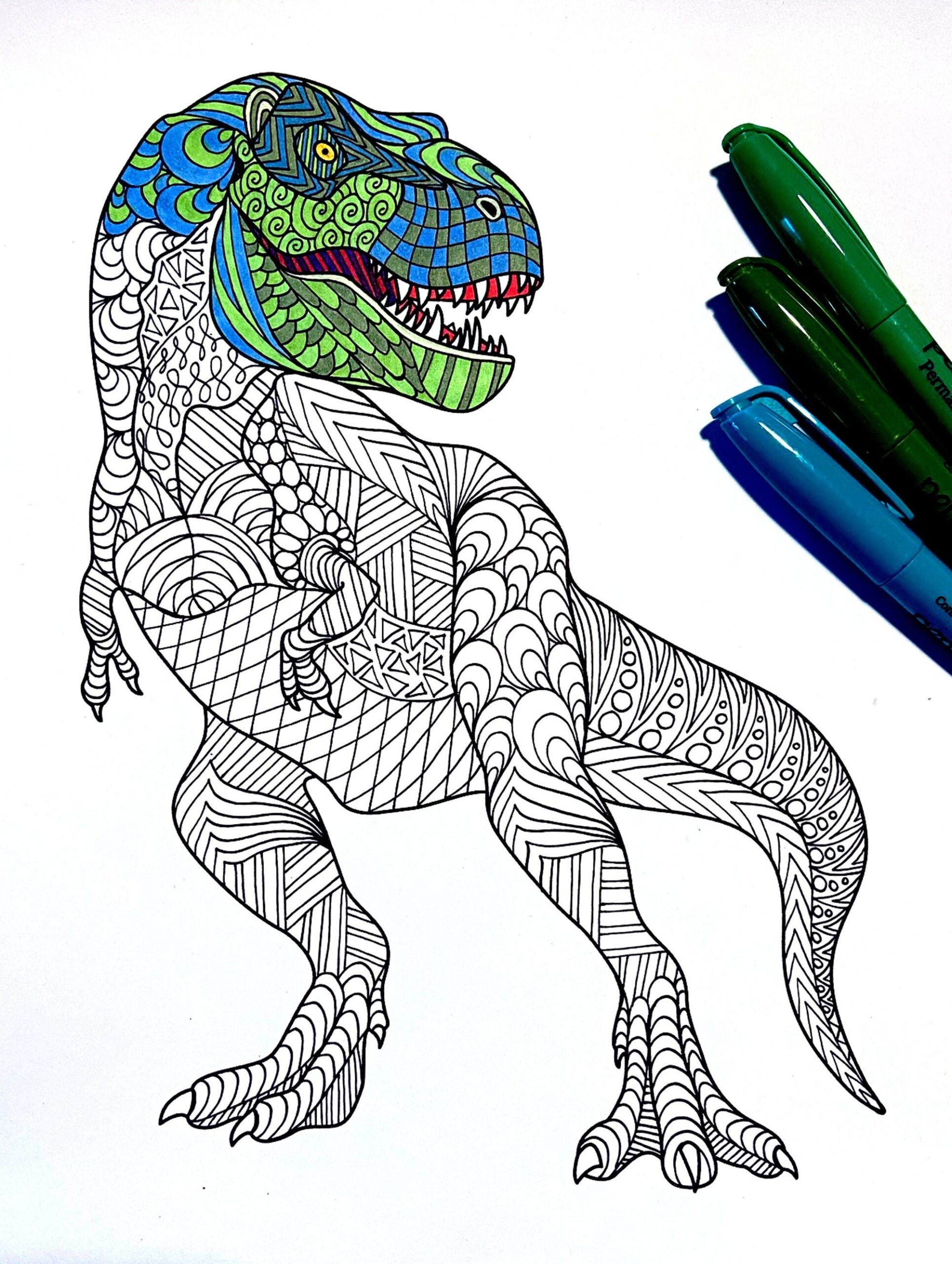 T Rex Coloring Pages Free