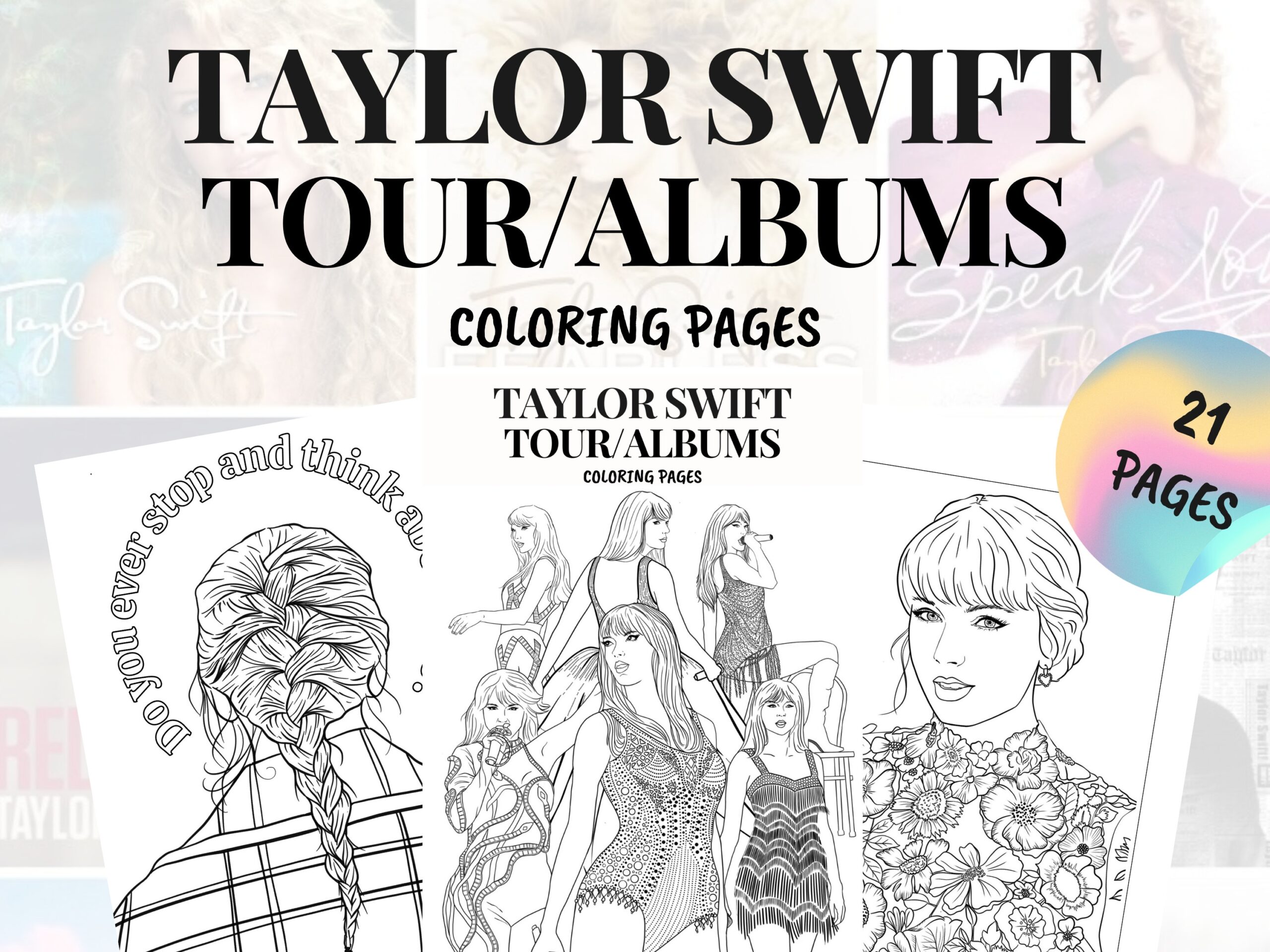 Free Coloring Pages Taylor Swift