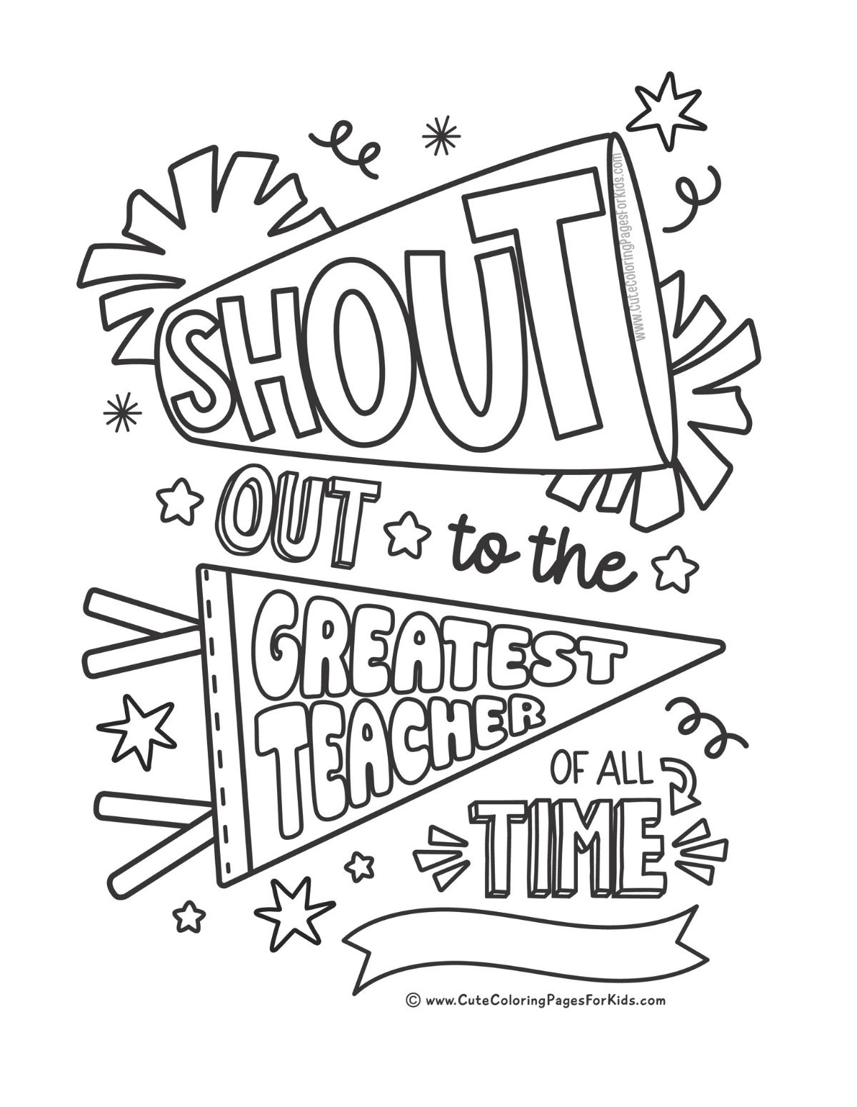 Teacher Appreciation Coloring Pages Printable