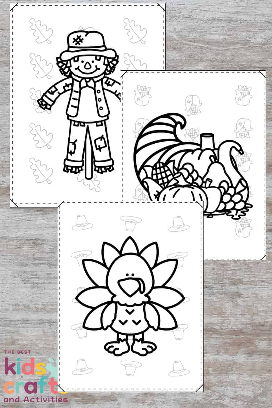 Kids Thanksgiving Coloring Pages Printable
