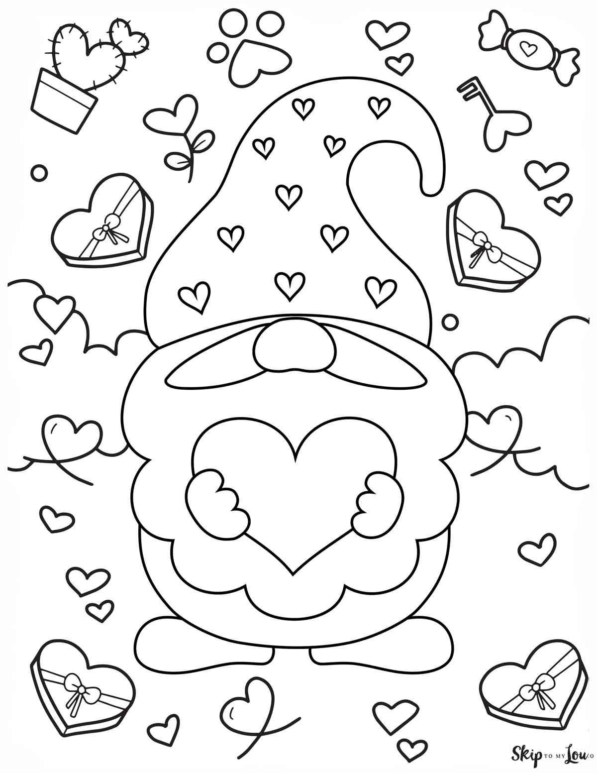 Valentines Coloring Page Free Printable