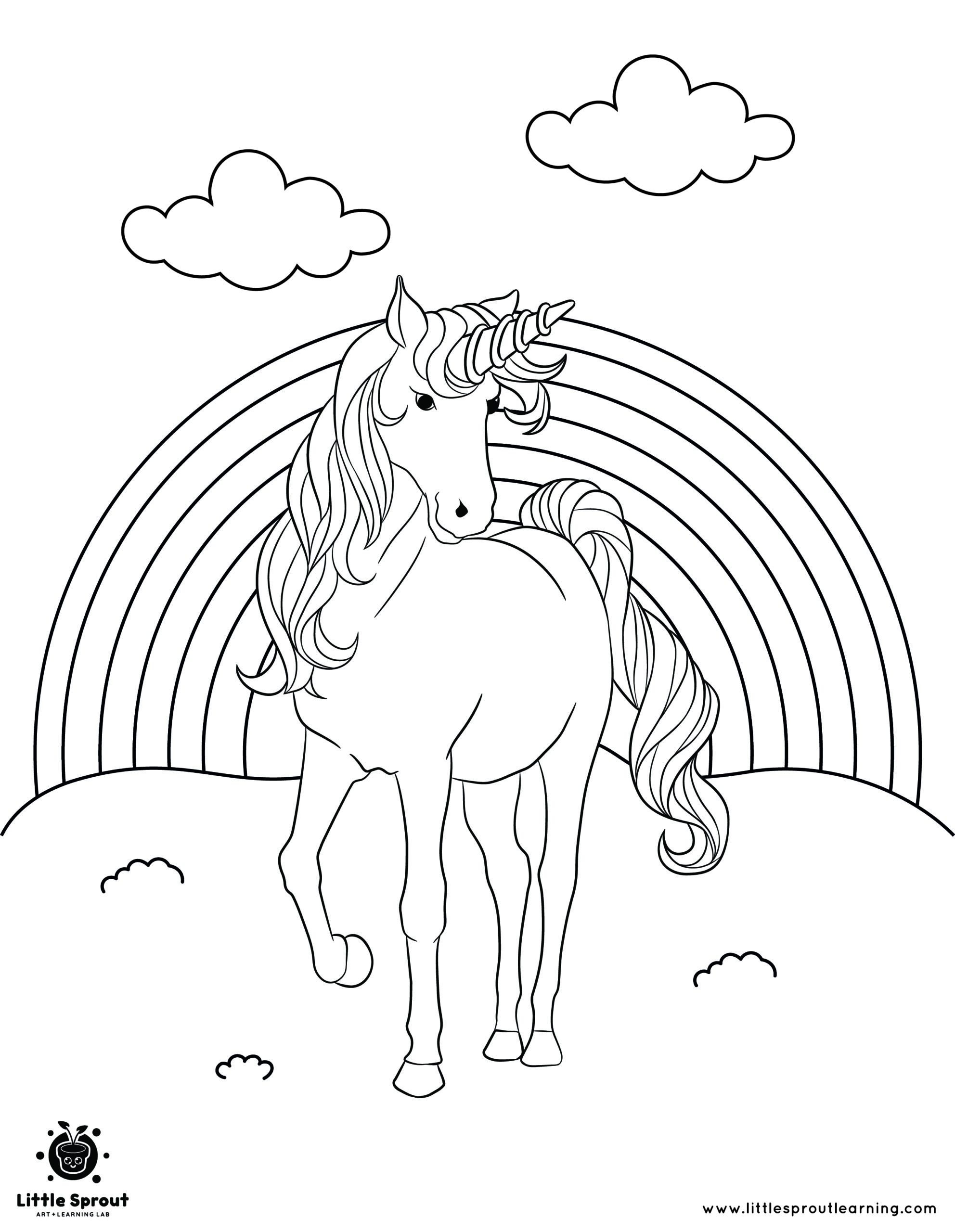 Printable Unicorns Coloring Pages