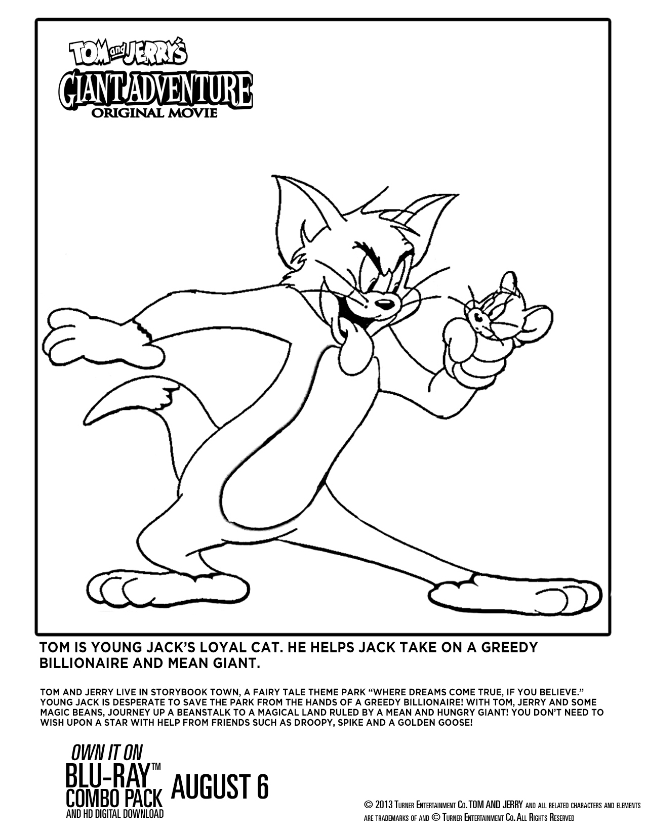 Tom And Jerry Printable Coloring Pages