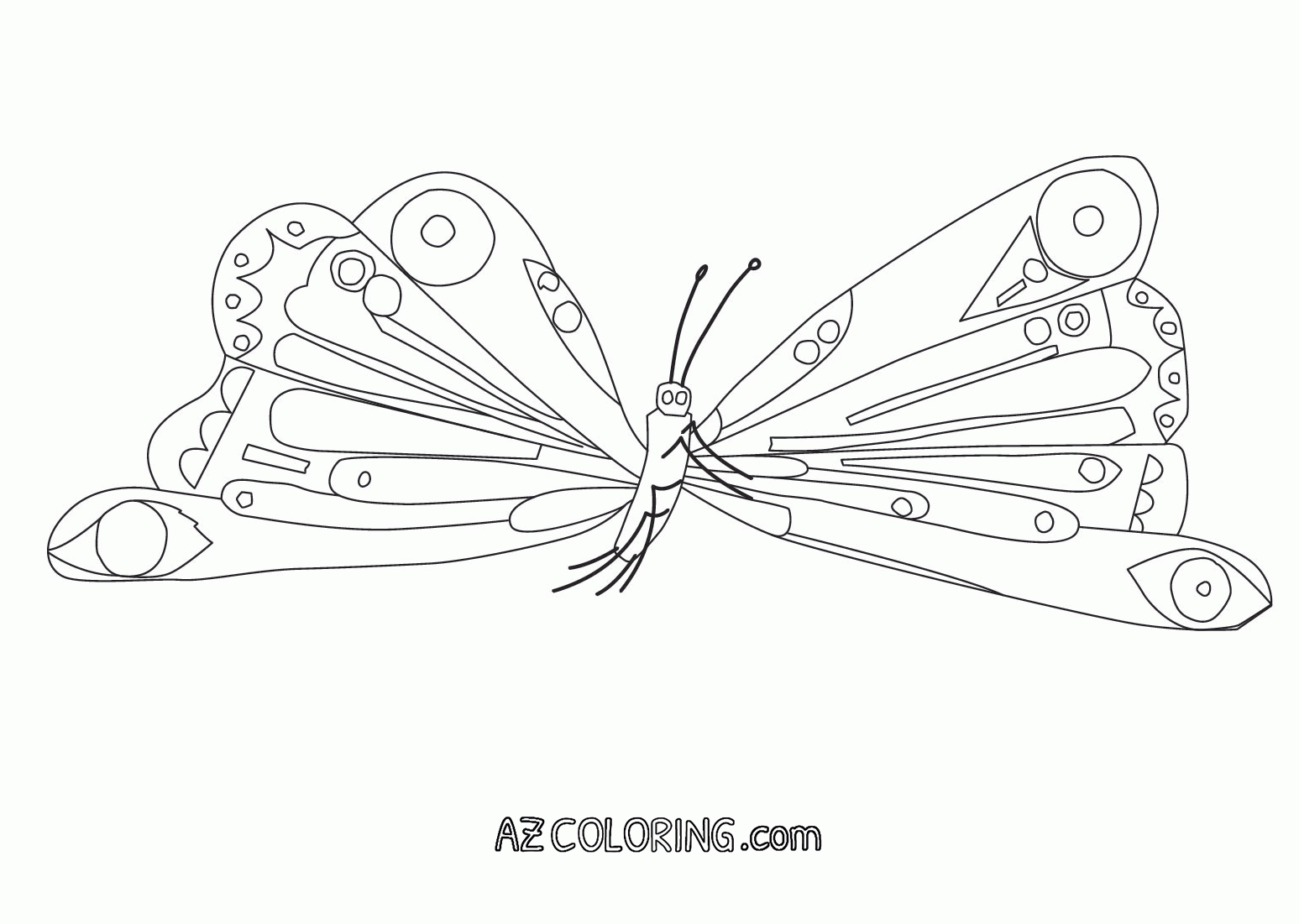 Printable Very Hungry Caterpillar Coloring Page