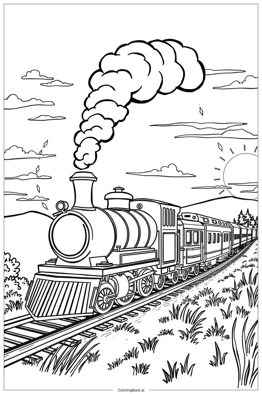 Thomas The Train Helping Friends In An Adventure Coloring Page 