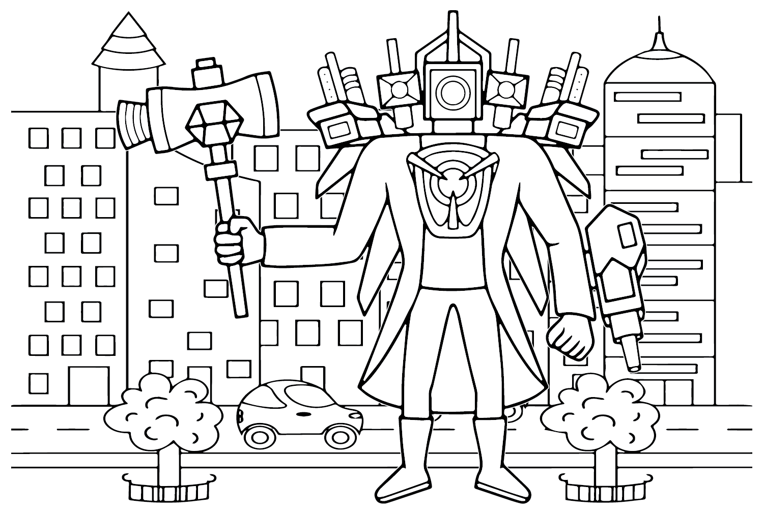 Titan Cameraman Coloring Pages Ignite Your Creativity 