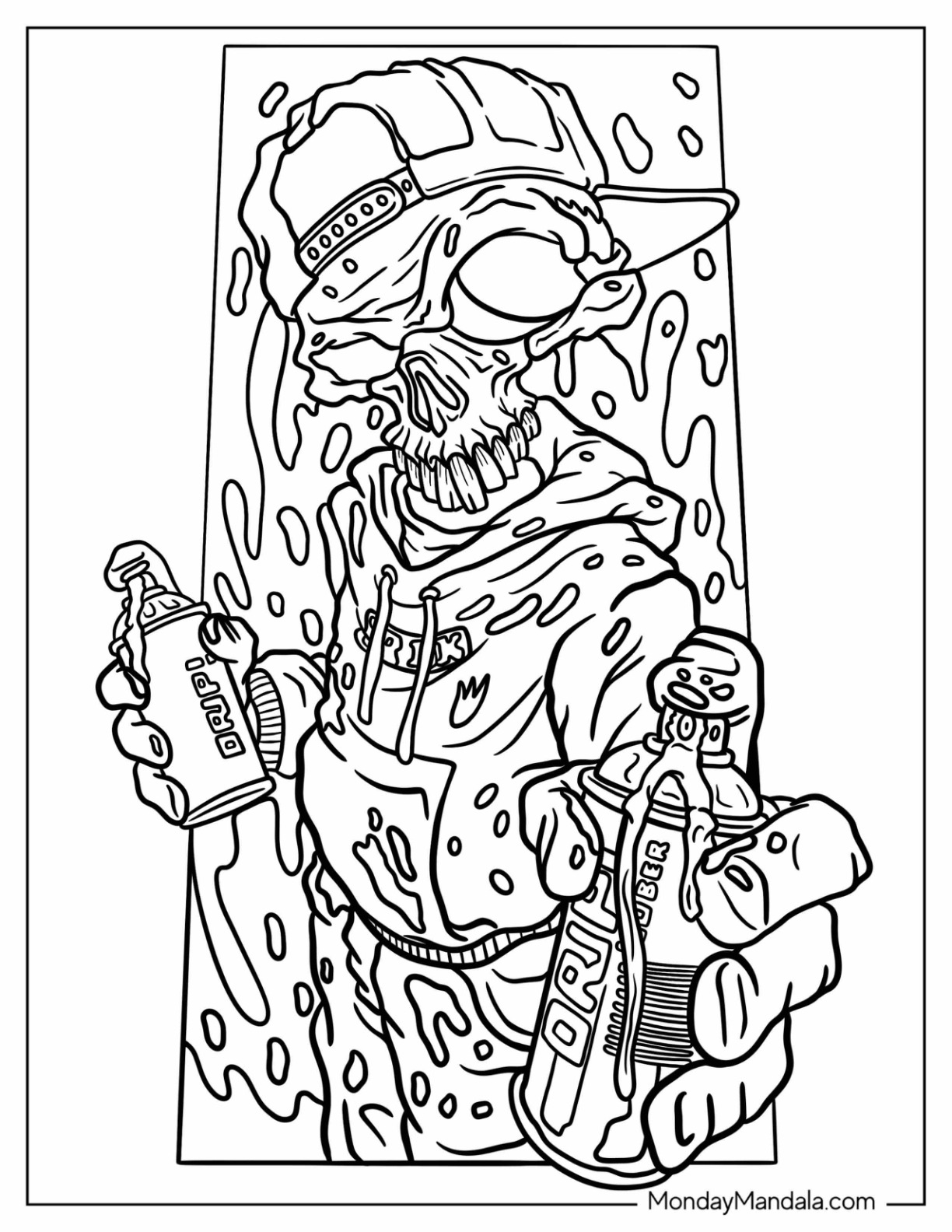 Top 10 Free Printable Graffiti Coloring Pages Online Worksheets Library