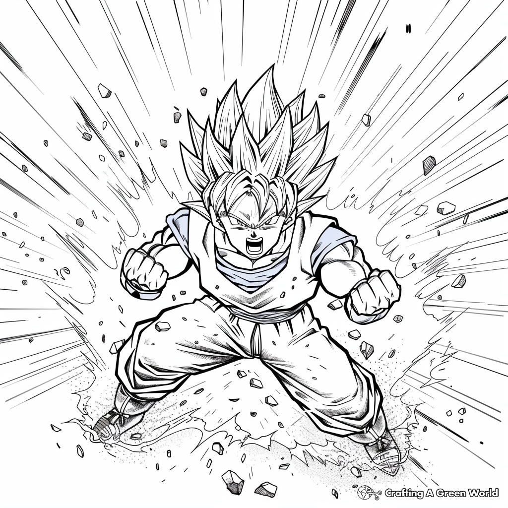 Ultra Instinct Goku Coloring Pages Free Printable 