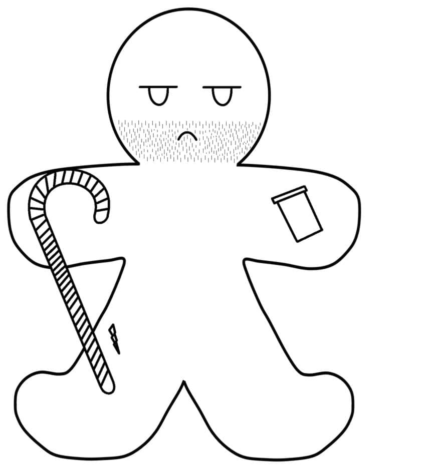 Unhappy Gingerbread Man Coloring Page Download Print Or Color Online For Free