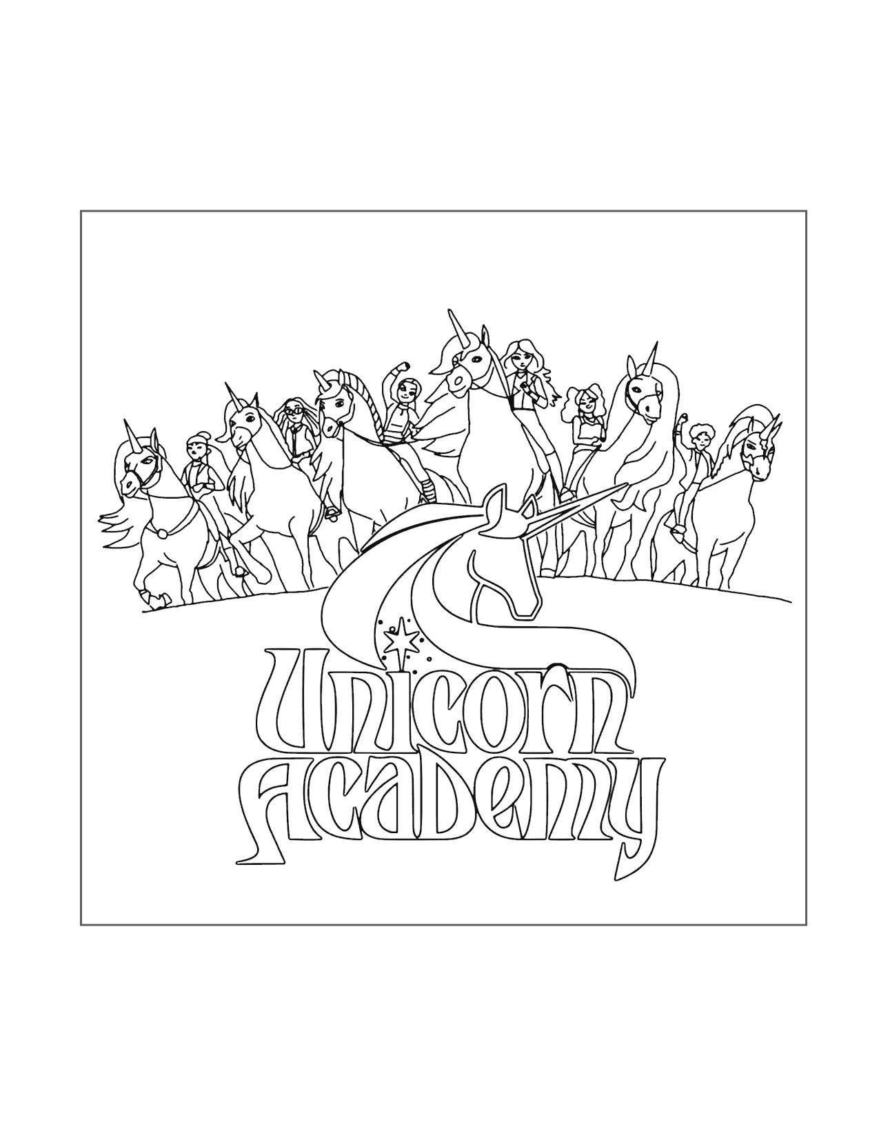 Unicorn Academy Coloring Pages Printable Coloring Pages FREE