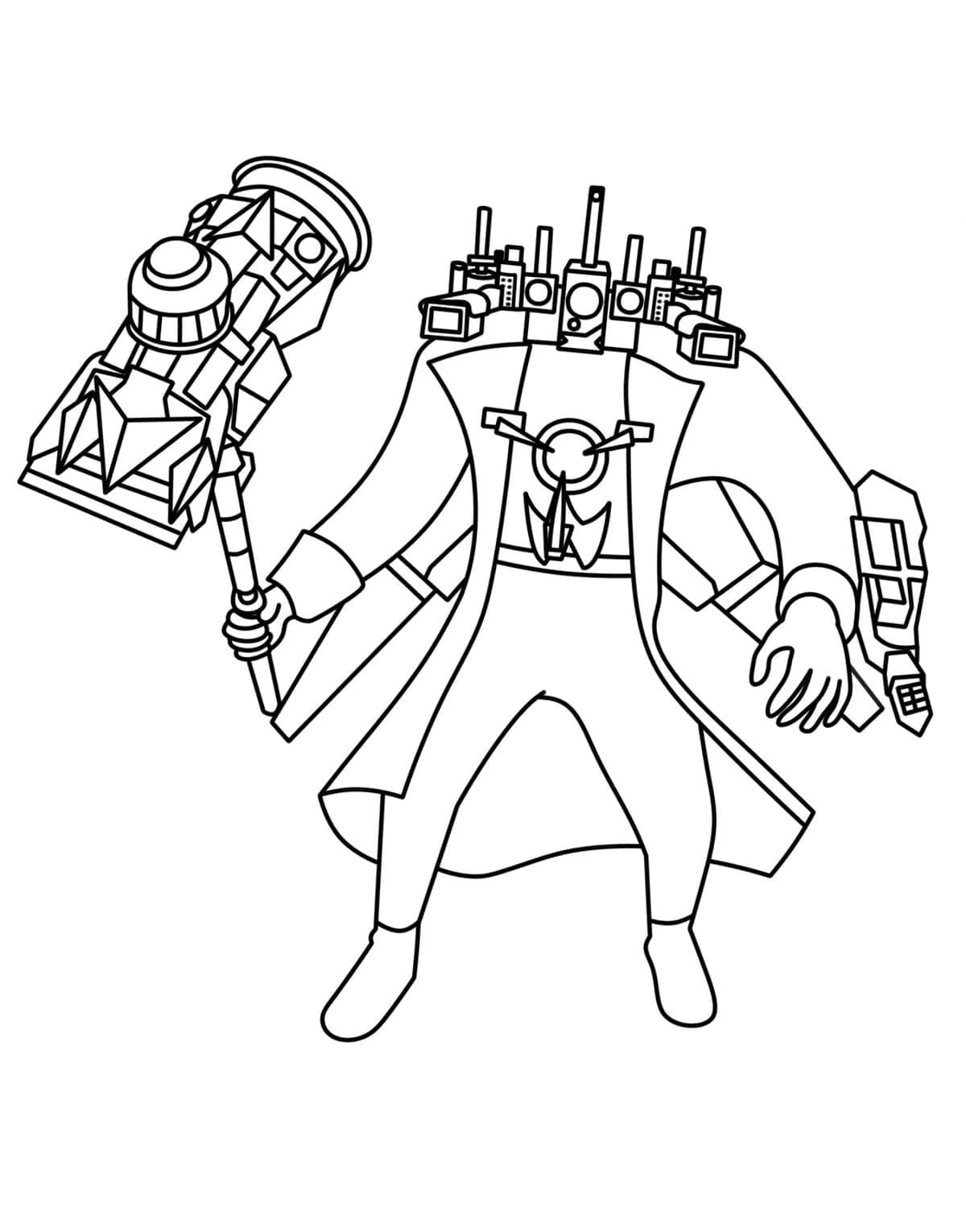 Upgraded Titan Cameraman Coloring Page Download Print Or Color Online For Free