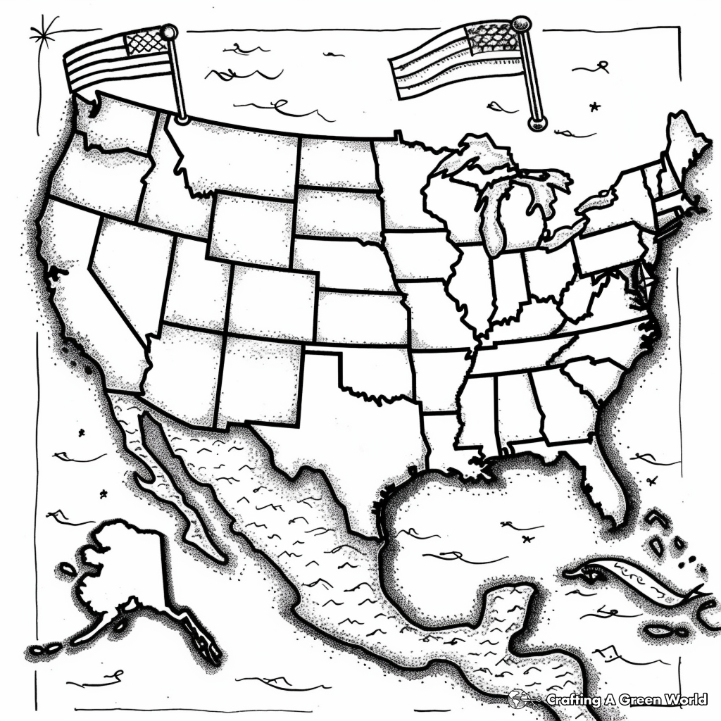 Us Map Online Coloring Pages Free Printable Worksheets Library