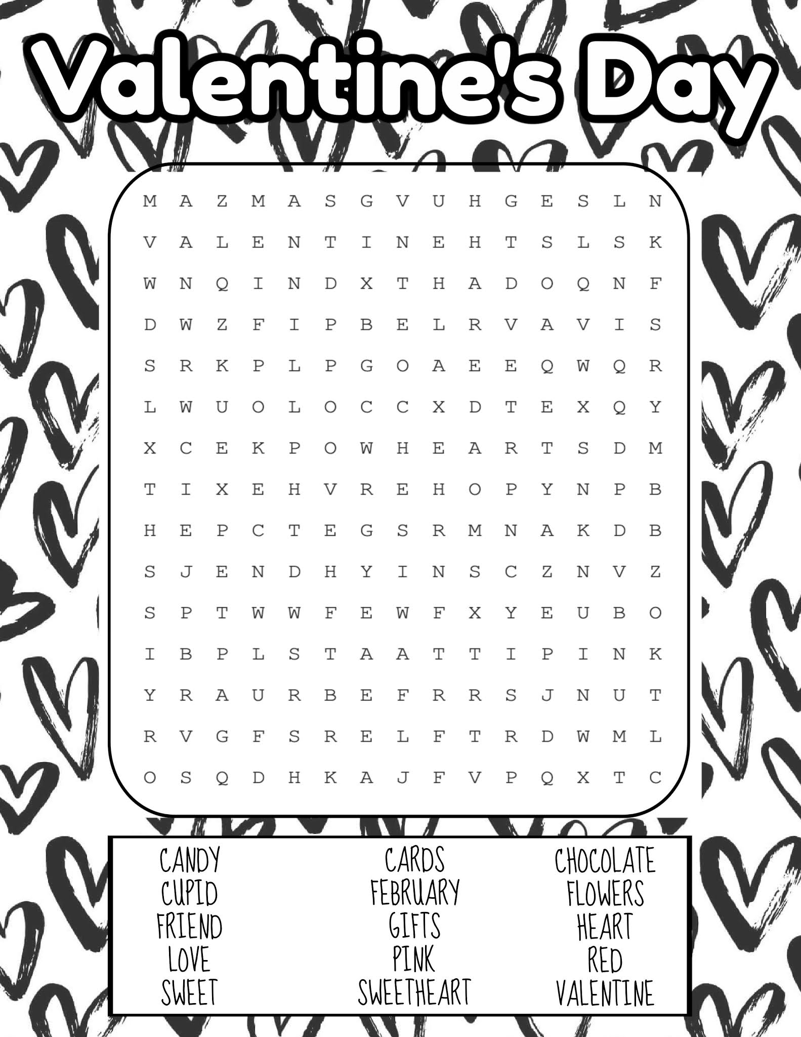 Valentine's Coloring Pages Printable Pdf