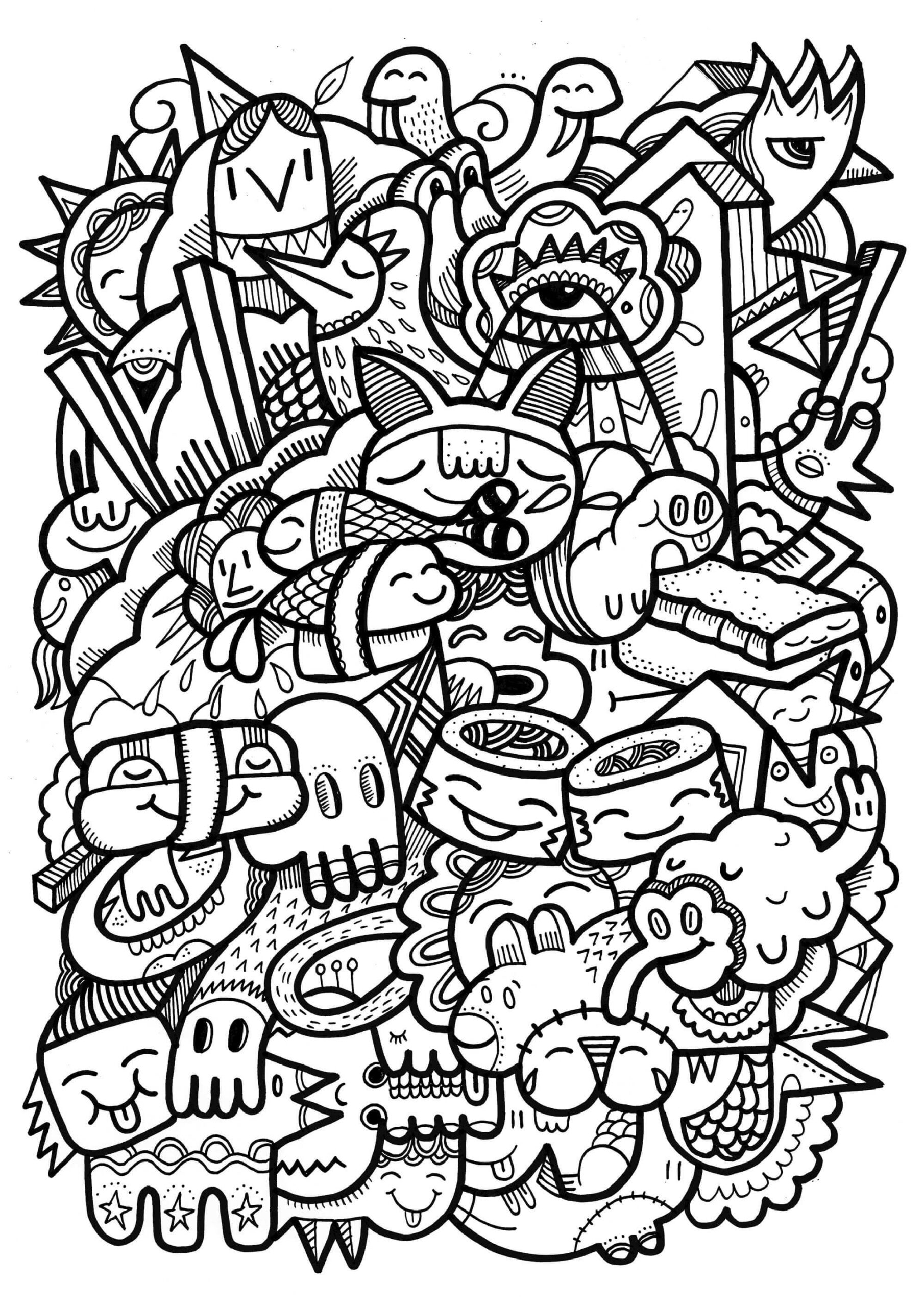 Free Printable Street Art Graffiti Coloring Pages