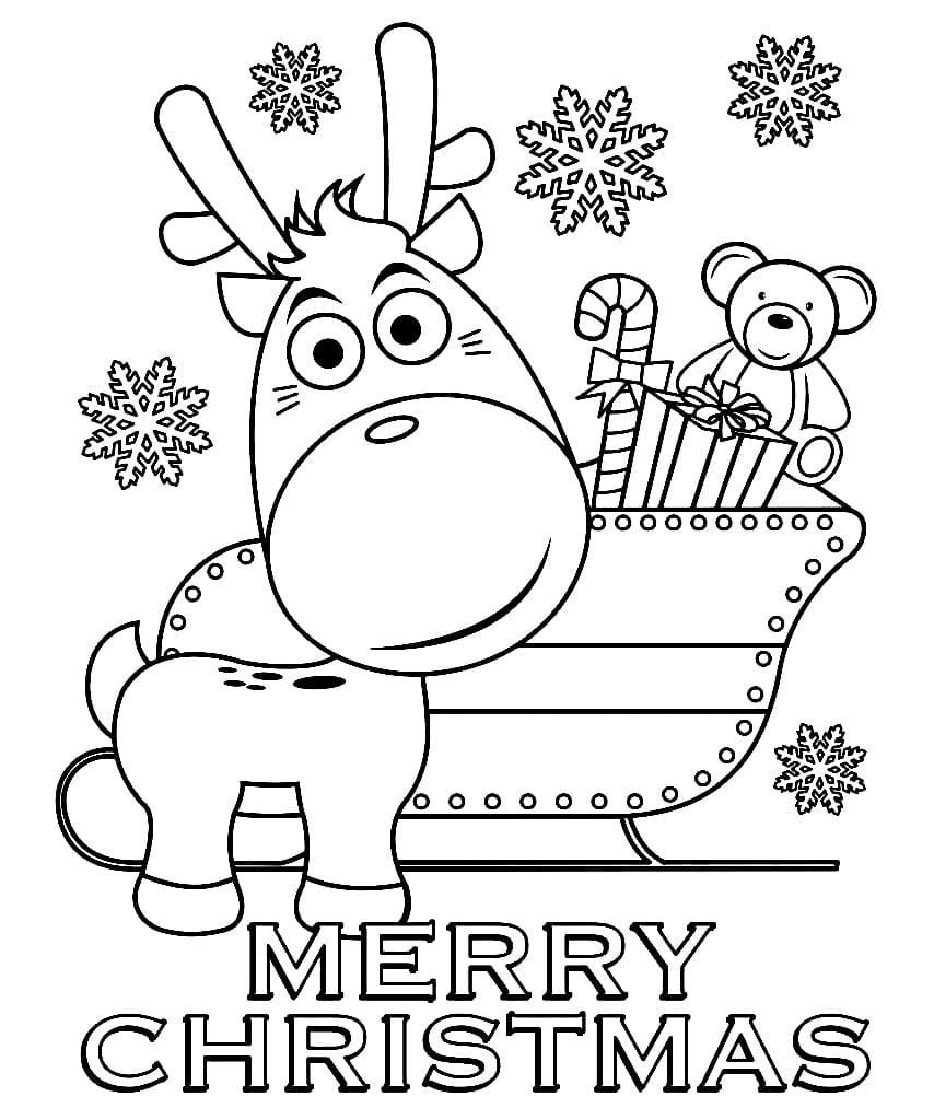 Free Coloring Pages Reindeer