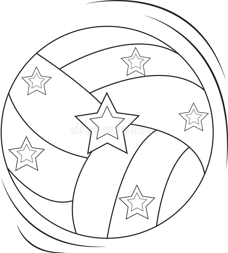 Volleyball Coloring Page Stock Illustration Illustration Of Child 53482204
