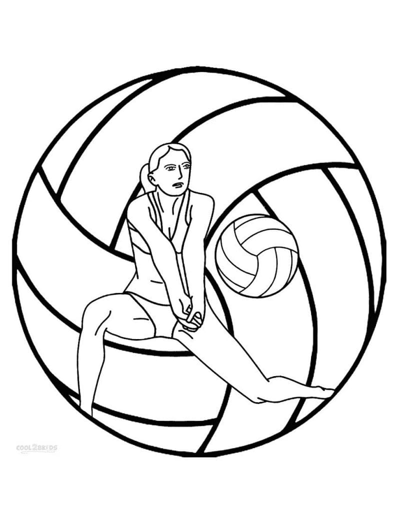Printable Volleyball Coloring Pages
