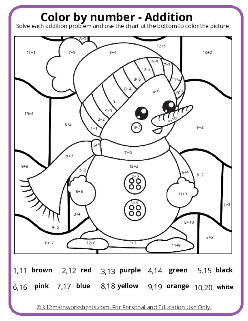 Printable Coloring Pages By Number