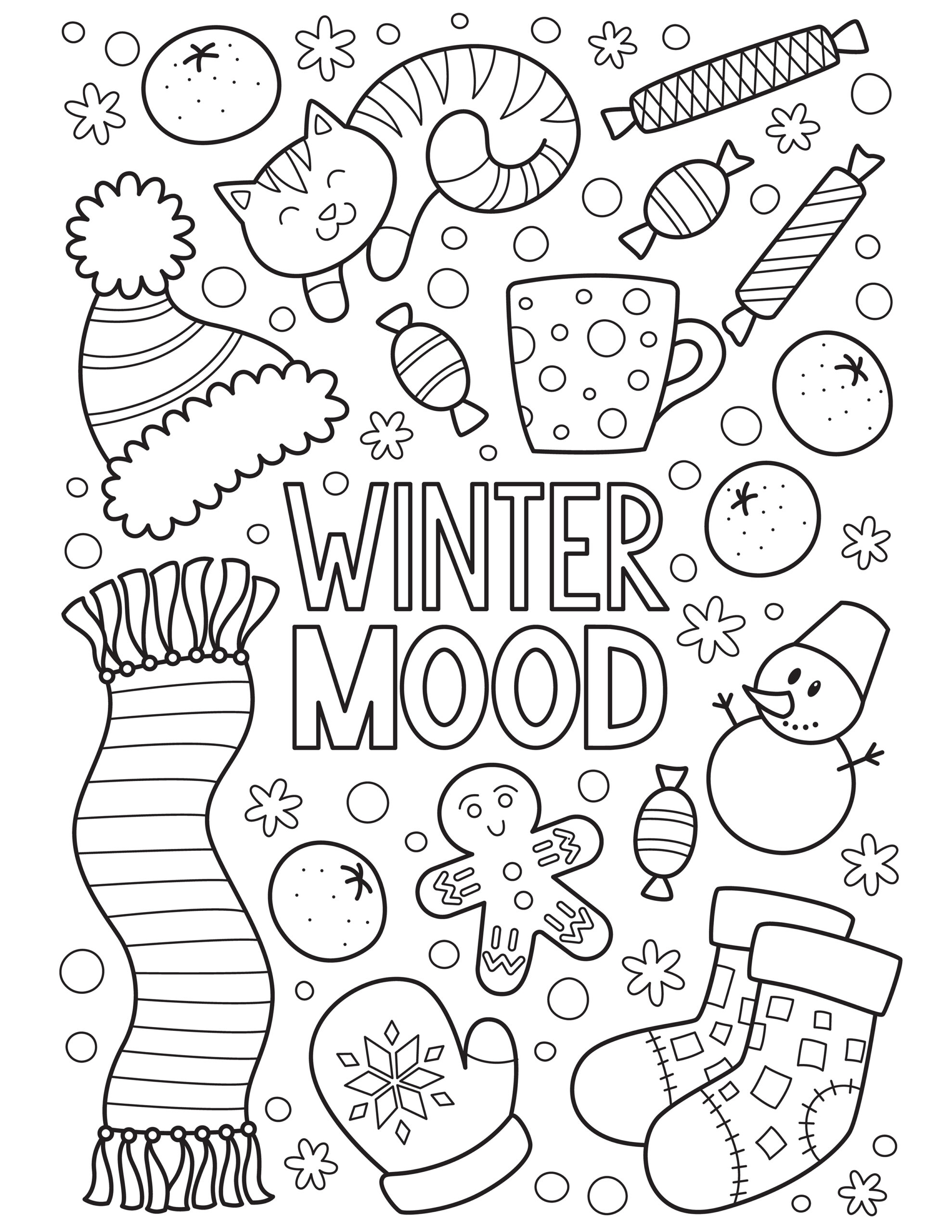 Winter Coloring Pages For Kids Happy Toddler Playtime