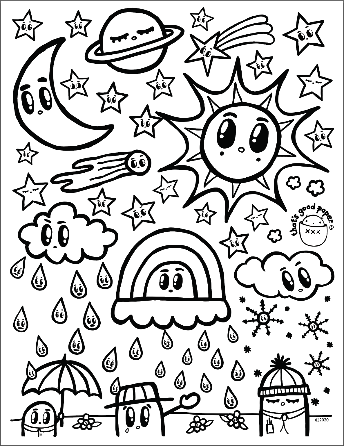Winter Weather Free Colouring Page Activity Worksheets Library