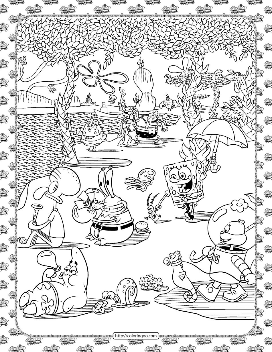 Spongebob Coloring Page Printable