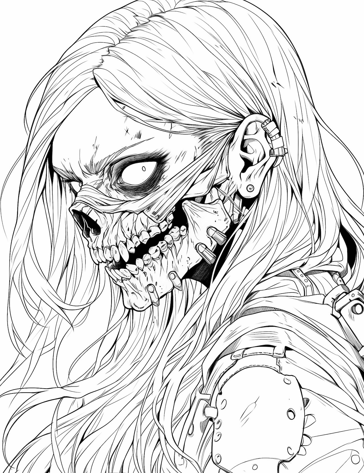 Zombie Coloring Pages 25 FREE Pages Printabulls Worksheets Library