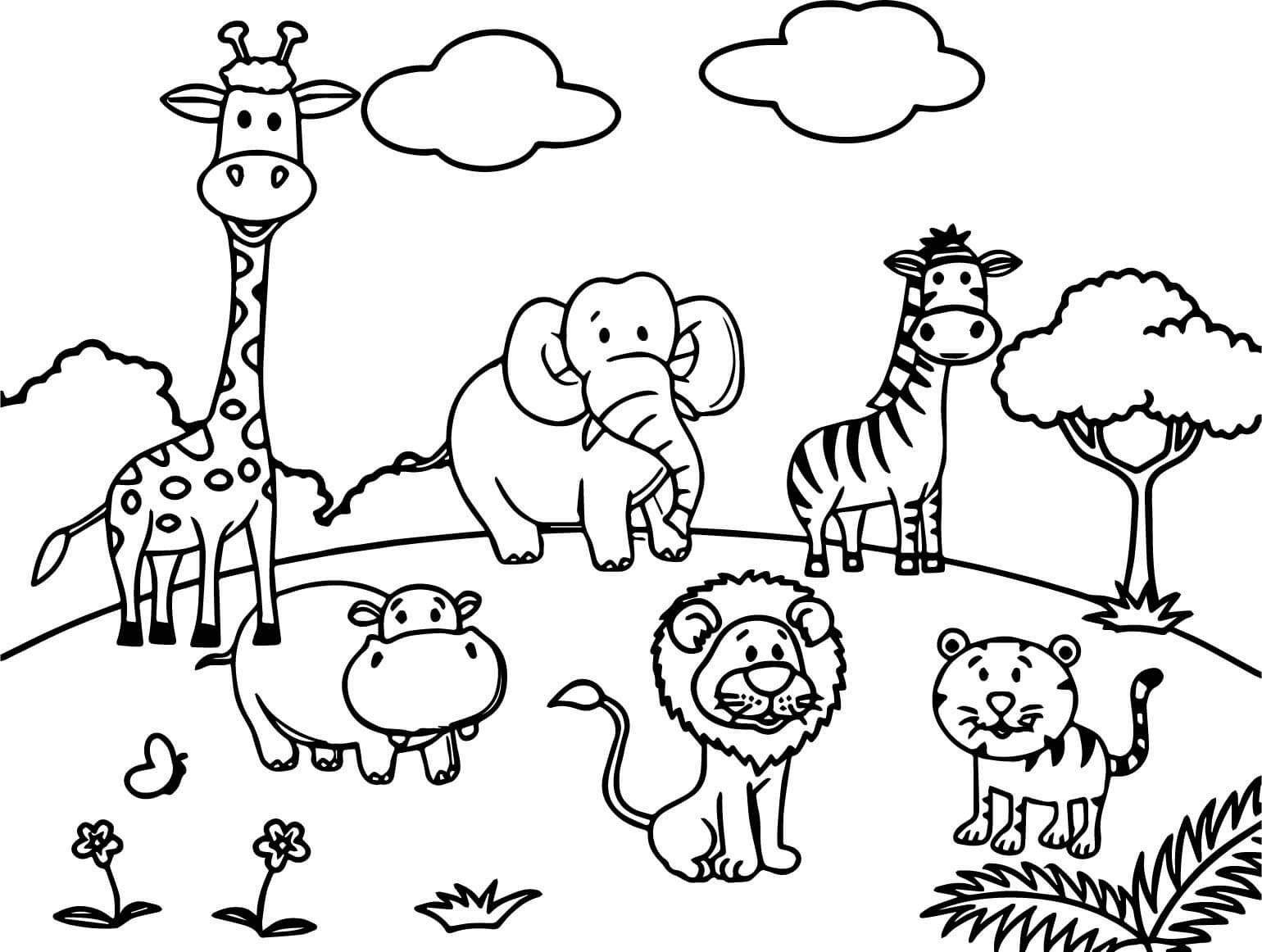 Zoo Coloring Pages Printable Coloring Pages FREE