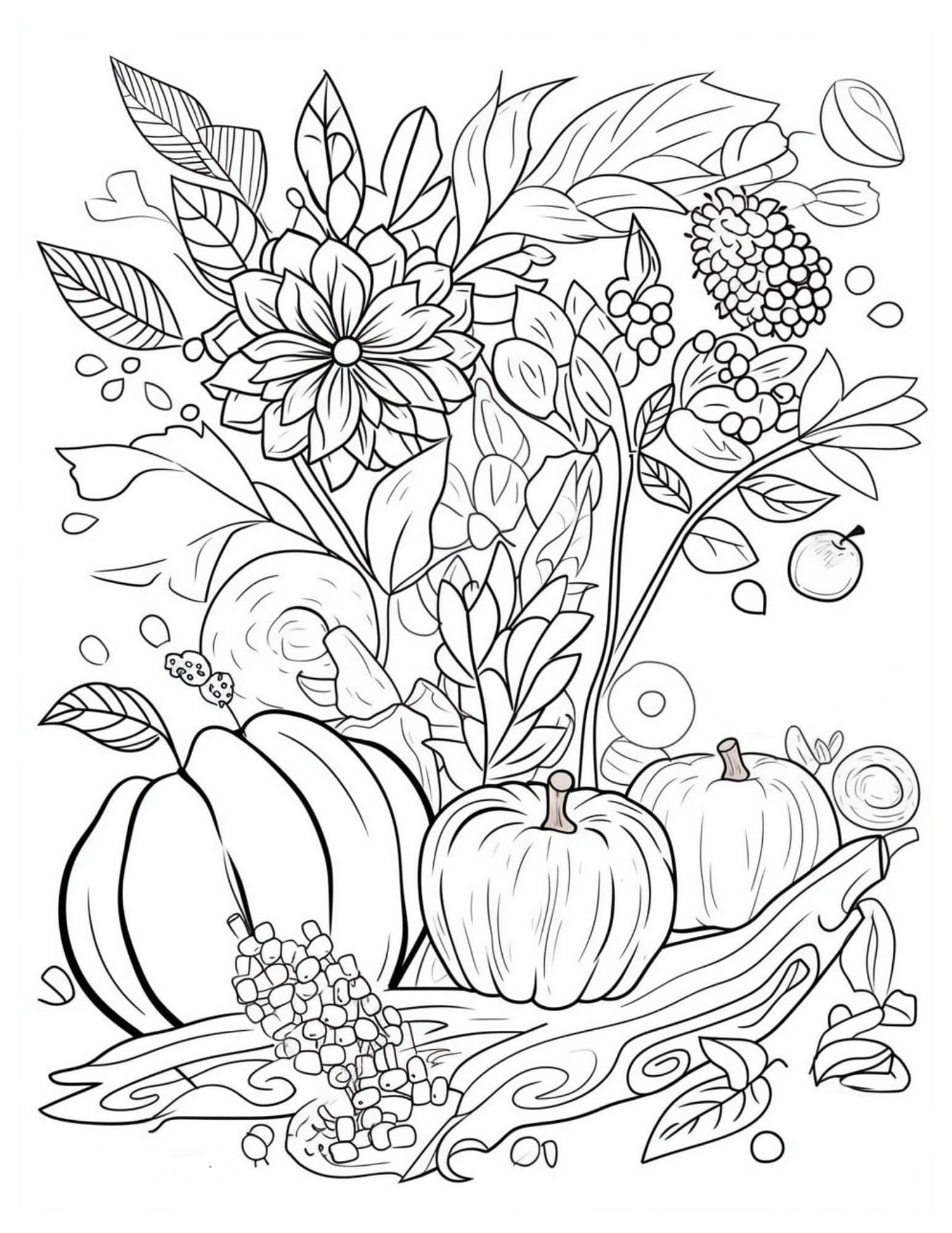 25 Fall Coloring Pages Free Printable Sheets Worksheets Library